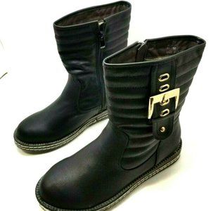 Alexis Leroy Buckle Boot ALSF246 Women's Size 10 US Side Zipper (GG7)